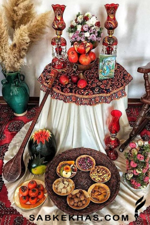 تزیین سفره شب یلدا تزیین سفره شب یلدا