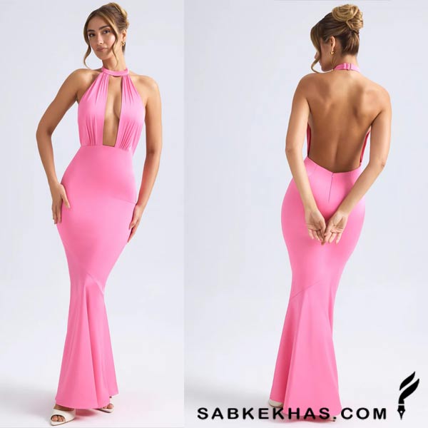 لباس مجلسی زنانه با پارچه ساتن