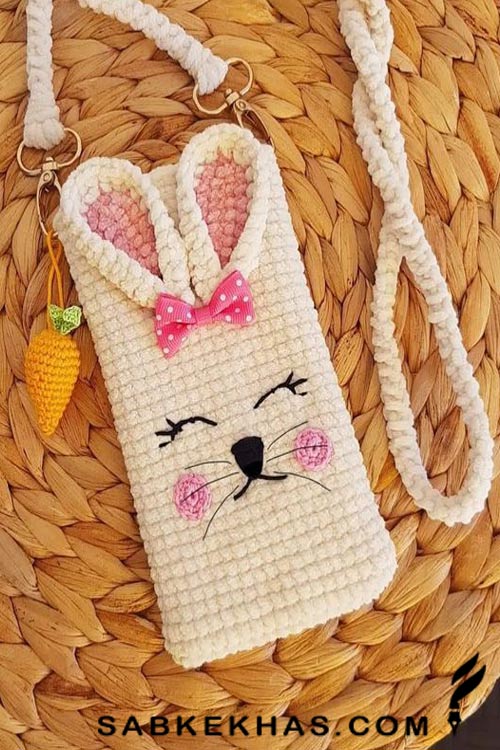 جا موبایلی بچه گانه بافتنی