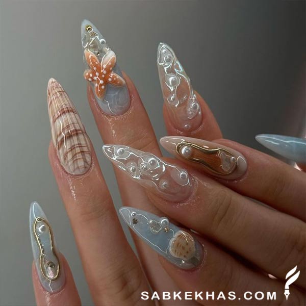 طراحی ناخن سه بعدی جذاب