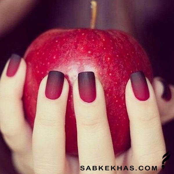 طرح ناخن با لاک سرخابی طرح ناخن با لاک سرخابی