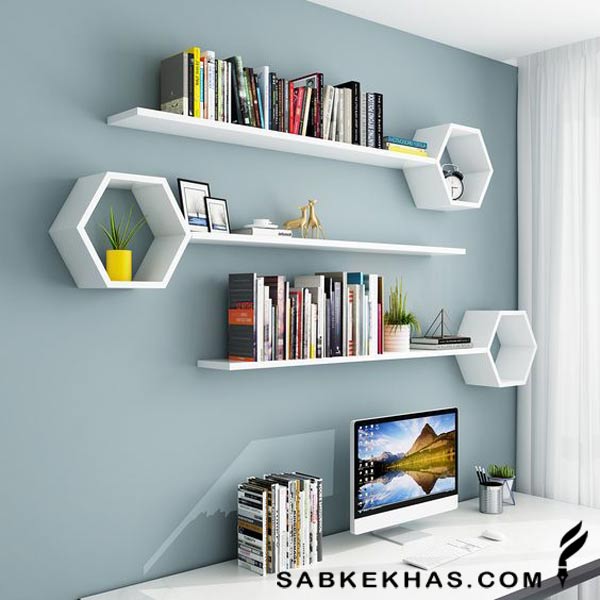 انواع شلف دیواری برای کتاب