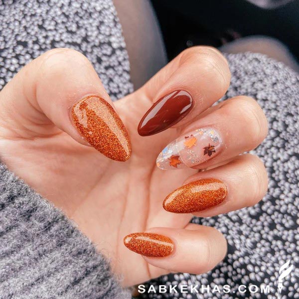 شیک طرح ناخن پاییزی