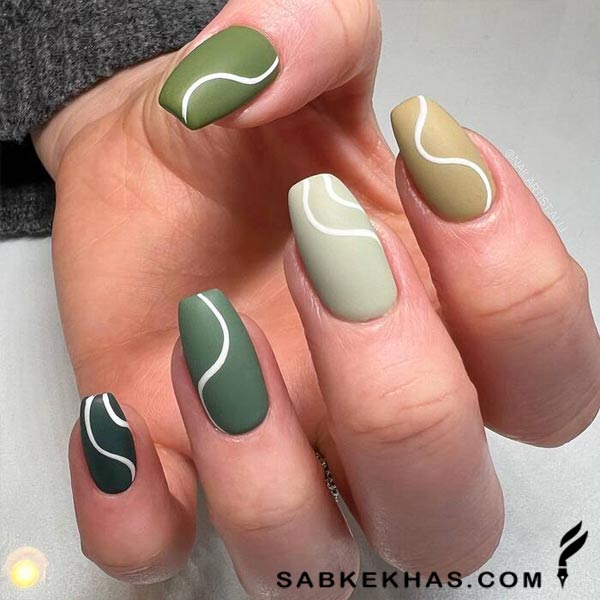 طرح ناخن پاییزی مینیمال