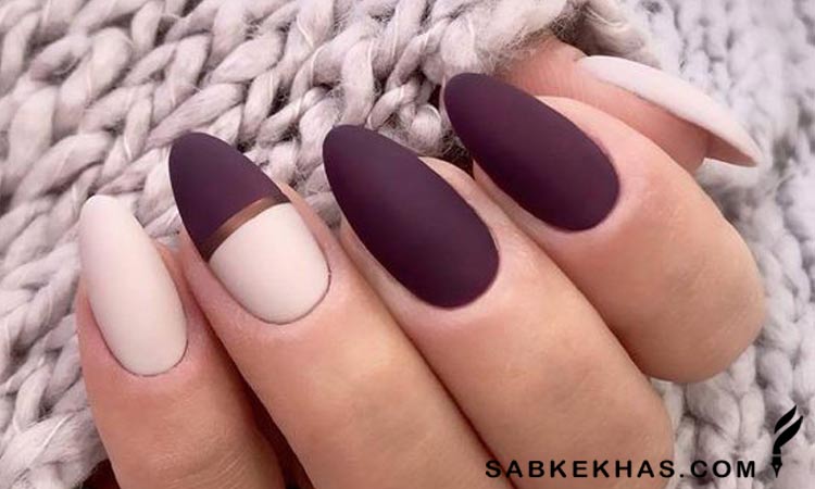 ناخن زرشکی مات ناخن زرشکی مات