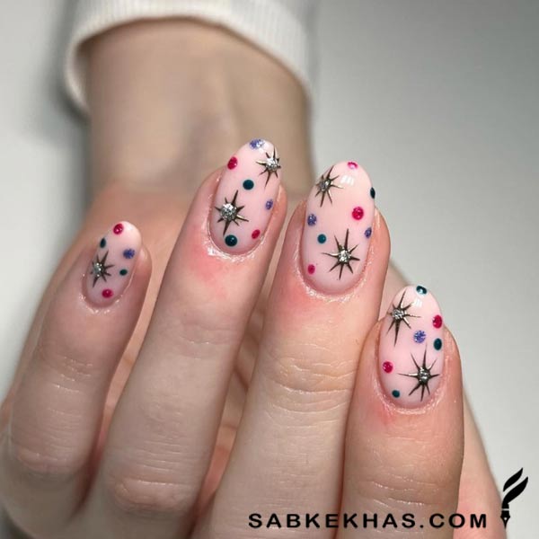 مدل ناخن نقره ای دخترانه