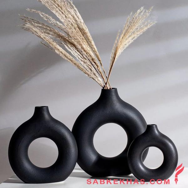 سه عدد گلدان دکوری سنگ مصنوعی سه عدد گلدان دکوری سنگ مصنوعی