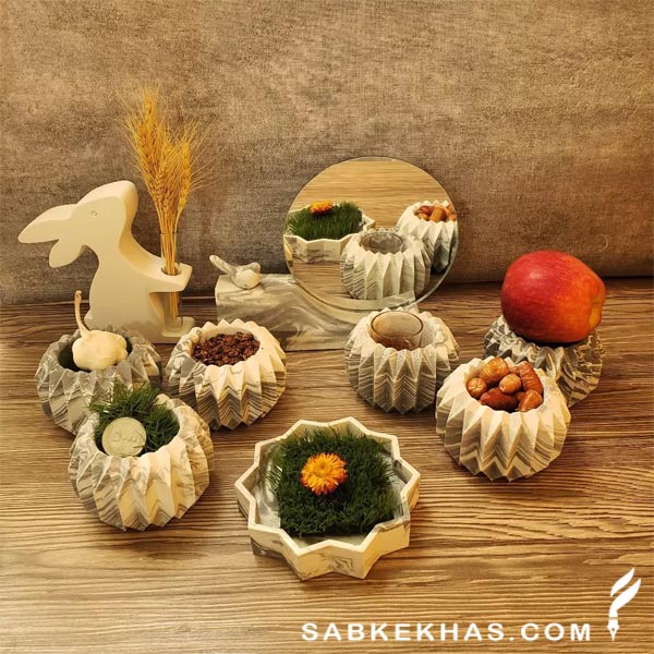 ایده سفره هفت سین با سنگ مصنوعی ایده سفره هفت سین با سنگ مصنوعی