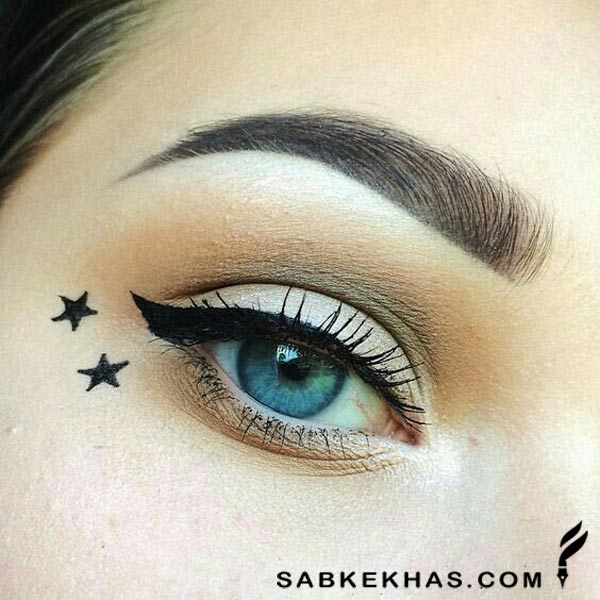 طراحی خط چشم گربه ای طراحی خط چشم گربه ای