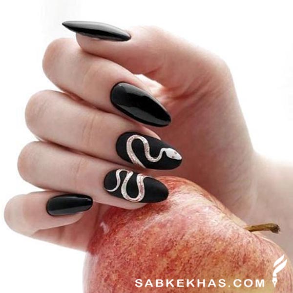 طراحی ناخن طرح مار طراحی ناخن طرح مار