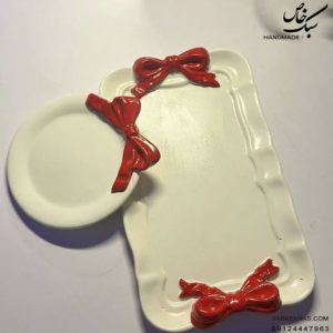زیر لیوانی و سینی پاپیونی