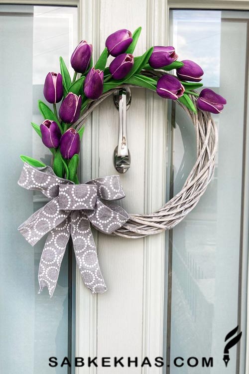 حلقه گل برای در ورودی حلقه گل برای در ورودی