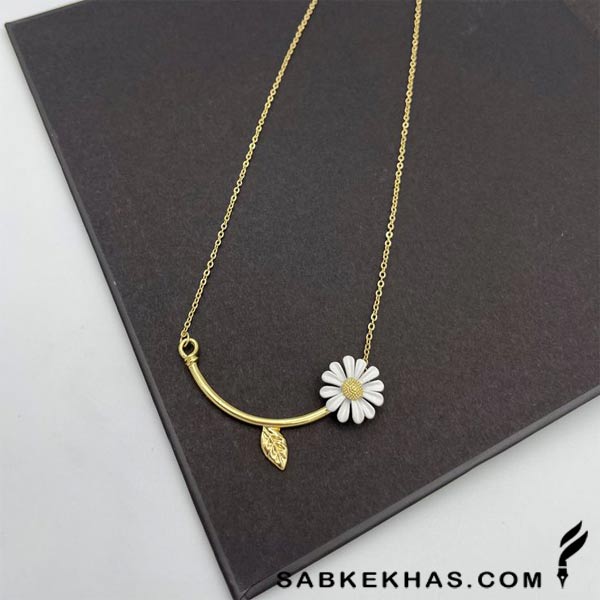 گردنبند طلا گل بابونه گردنبند طلا گل بابونه