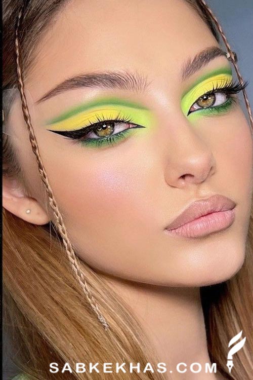 آرایش چشم زرد آرایش چشم زرد