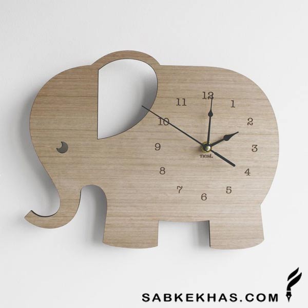 ساعت دیواری اتاق کودک مدل فیل ساعت دیواری اتاق کودک مدل فیل