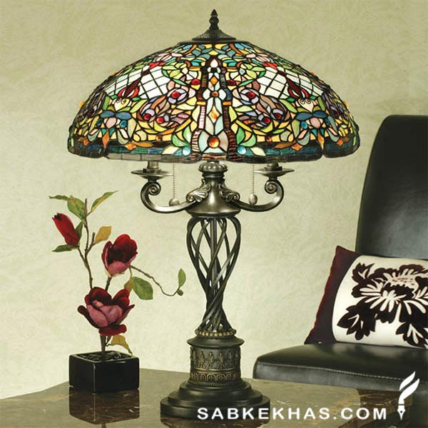 آباژور شیشه ای رومیزی