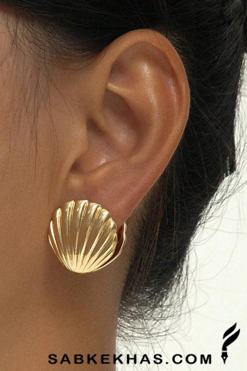 گوشواره صدفی ساده