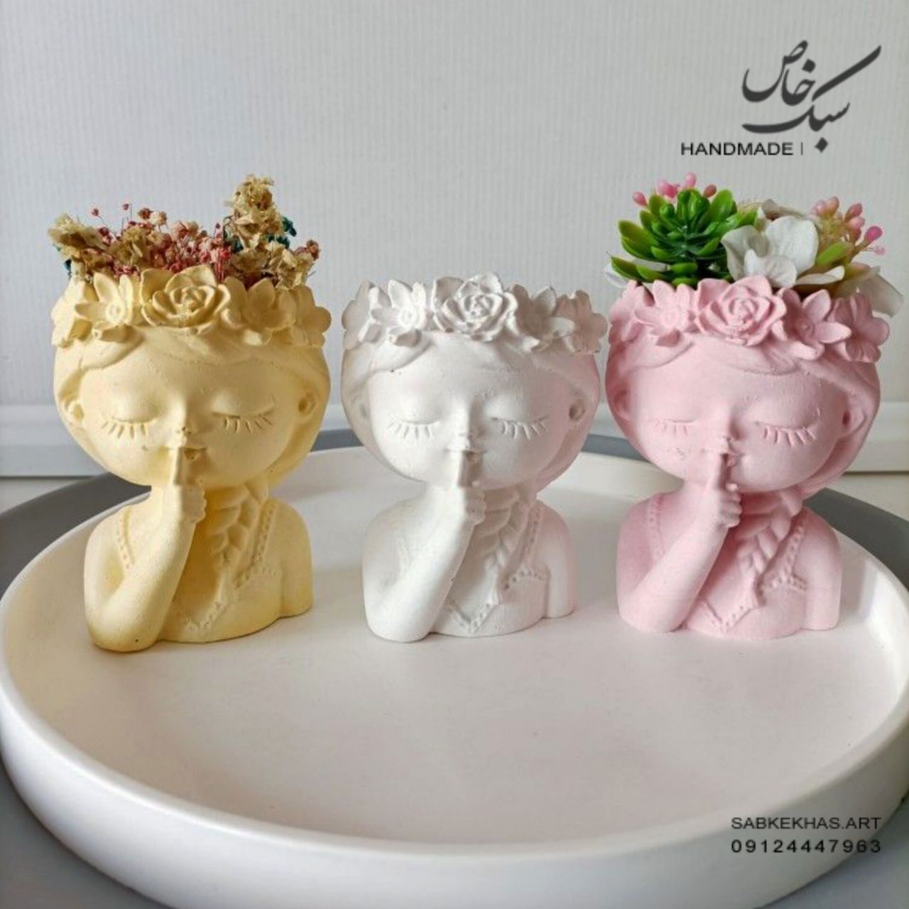 گلدان طرح دختر