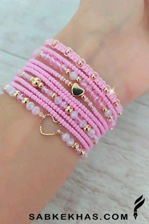 مدل دستبند با مهره ریز