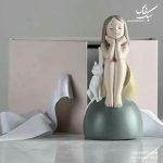 مجسمه فانتزی دختر و گربه