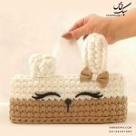 جا دستمال کاغذی فانتزی تریکو خرگوشی