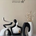 ست دکوری گلدان مجسمه و جاشمعی