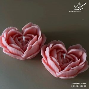 شمع رز قلبی