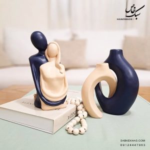 ست دکوری مجسمه آغوش و گلدان ایتالیایی