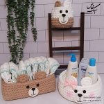 سبد تریکو تدی گرد و مسطتیل پینترستی
