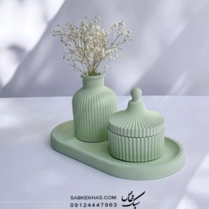 دکوری رومیزی گلدان و جاشمعی