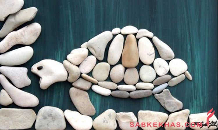 کاردستی با سنگ بدون رنگ کاردستی با سنگ بدون رنگ