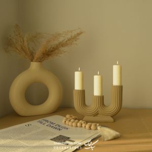 شمعدان سه شعله شیاردار