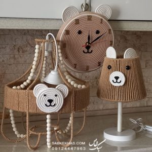 ست ساعت و آباژور و لوستر اشکی قیطان