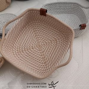 سبد مربع نان قیطان دوزی