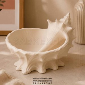 شات شمع صدف پایه دار