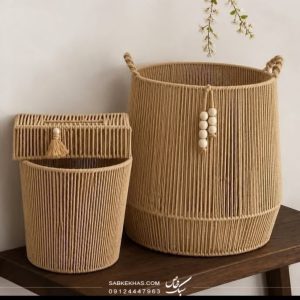 باکس لباس و سطل و جادستمال مکرومه