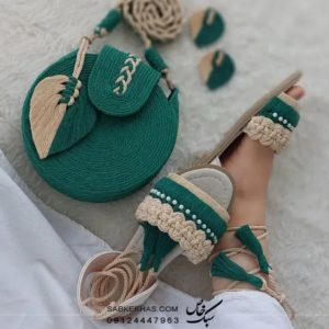 صندل و کیف مکرومه جدید