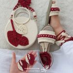 ست کیف و صندل مکرومه