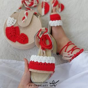 کیف و صندل مکرومه