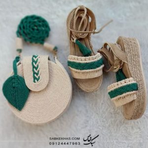 کیف و صندل مکرومه بافی