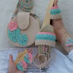 ست کیف و صندل زنانه مکرومه