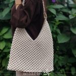 کیف مکرومه بافی ساده